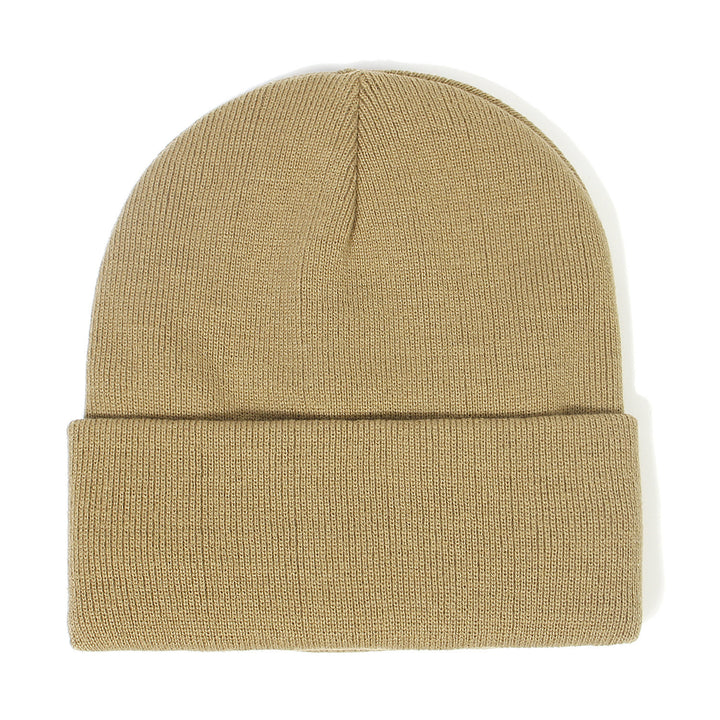 Double-layer satin-lined beanie in black