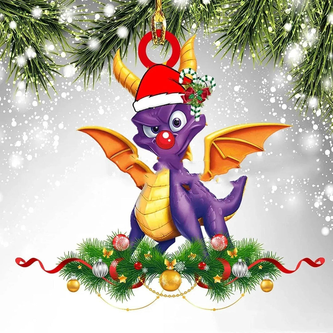 Dinosaur Dragon Egg Acrylic Christmas Ornament – 18 Designs
