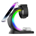 Magnetic wireless charging station with RGB light