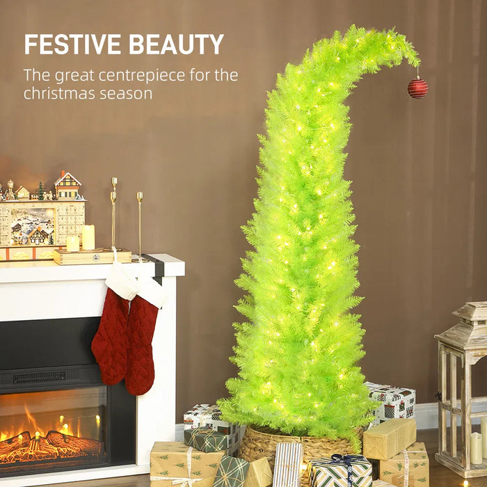 Hendrano 6 ft Whimsical Pre-Lit Christmas Tree with Bent Top