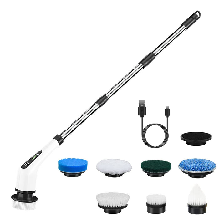Hendrano Cordless Electric Spin Scrubber with 8 Brush Heads
