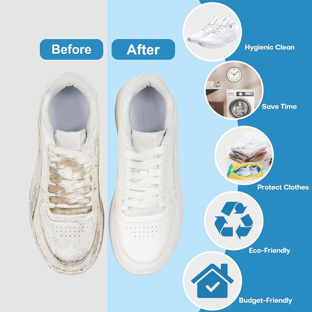 Sneaker Washing Bag with 1,000 Soft Bristles for Machine Washing