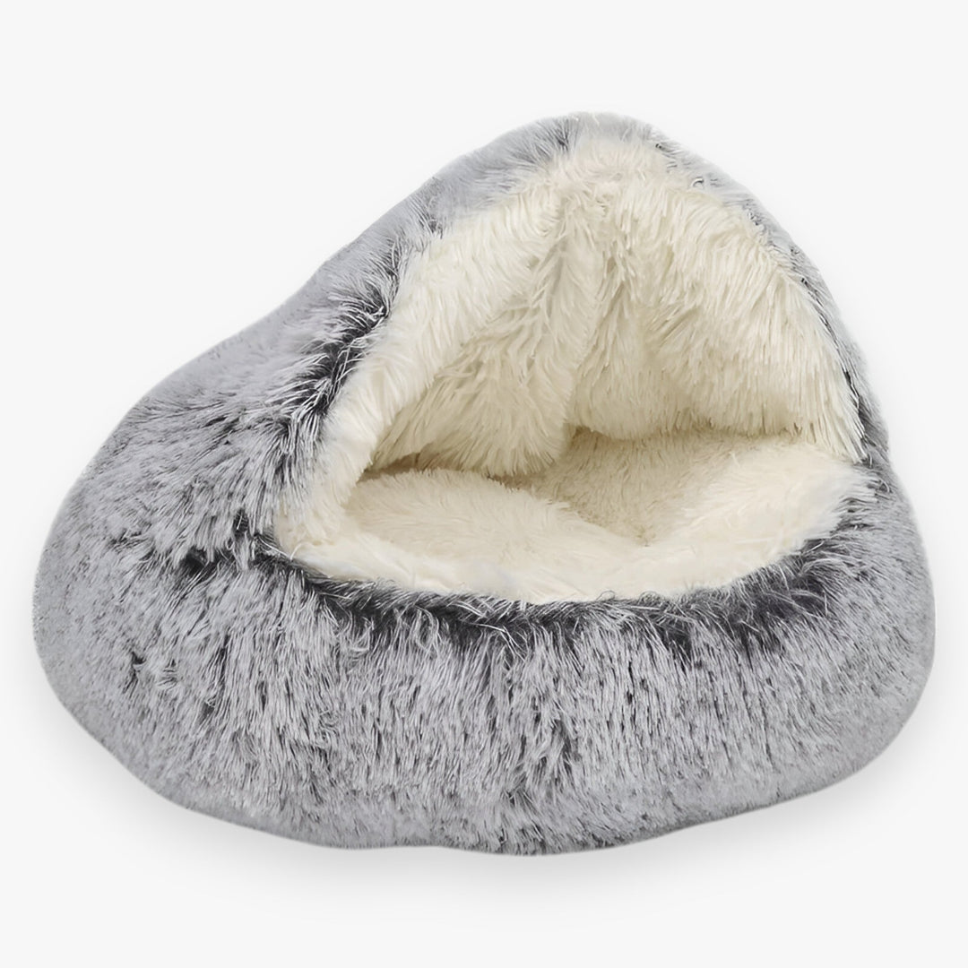 Hendrano™ Round Faux Fur Pet Bed with Washable Cover and Non-Slip Bottom