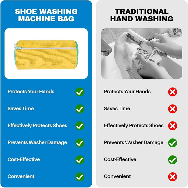 Sneaker Washing Bag with 1,000 Soft Bristles for Machine Washing