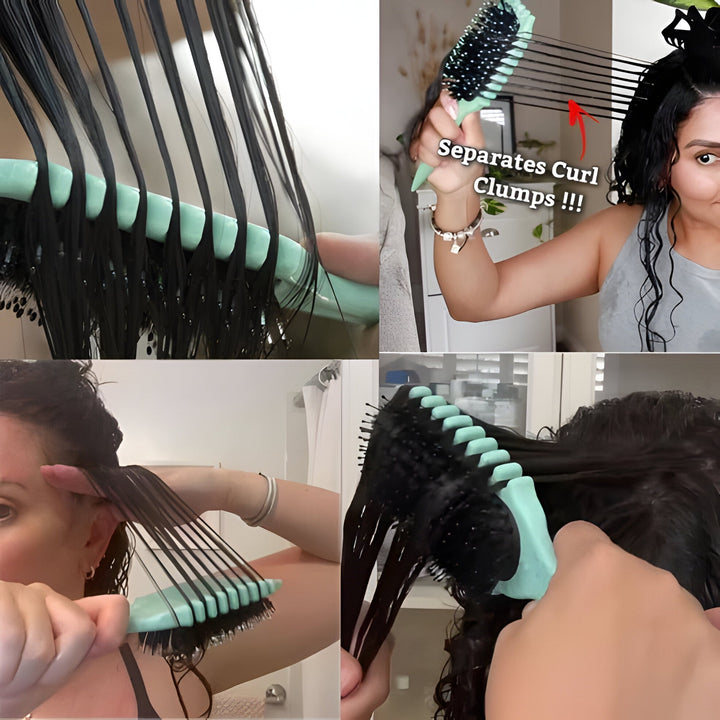 Boar Bristle Curl Brush for Defined, Tangle-Free Curls