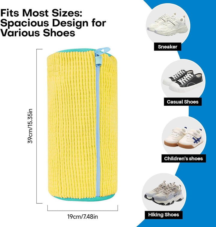 Sneaker Washing Bag with 1,000 Soft Bristles for Machine Washing