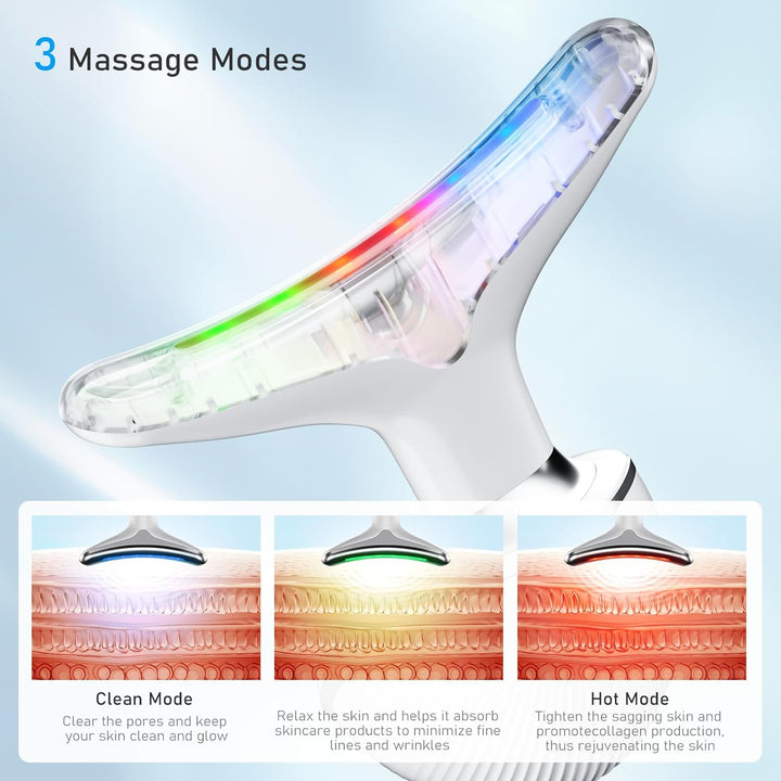 Heated Face and Neck Massager with 7 Light Modes