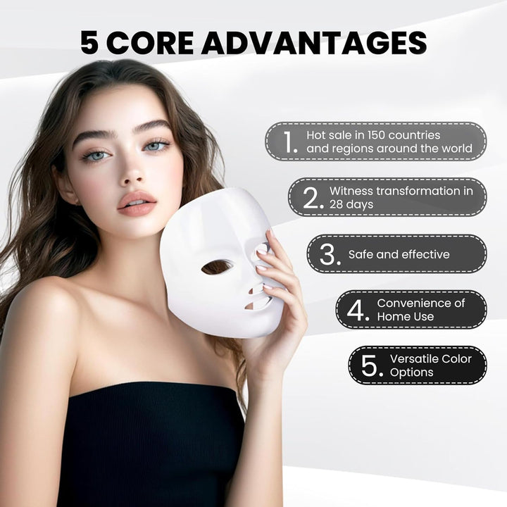Hendrano™ LED Face Mask with 7 Light Colors and Remote Control