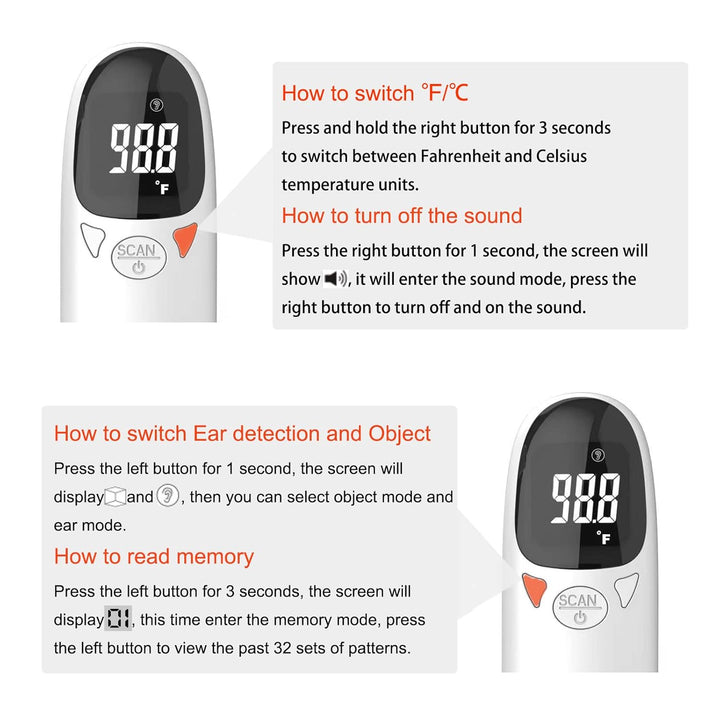 Infrared Pet Thermometer with One-Second Ear Reading