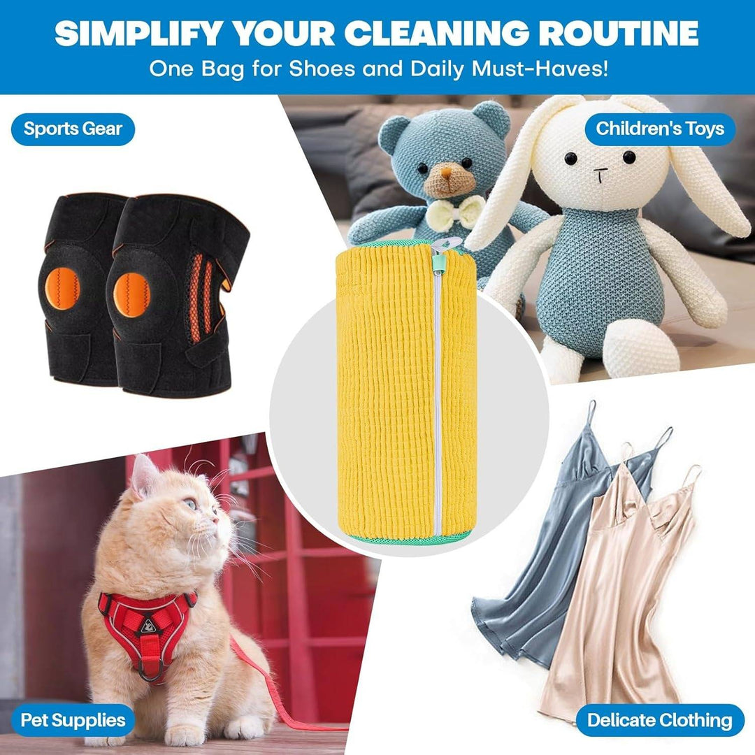 Sneaker Washing Bag with 1,000 Soft Bristles for Machine Washing