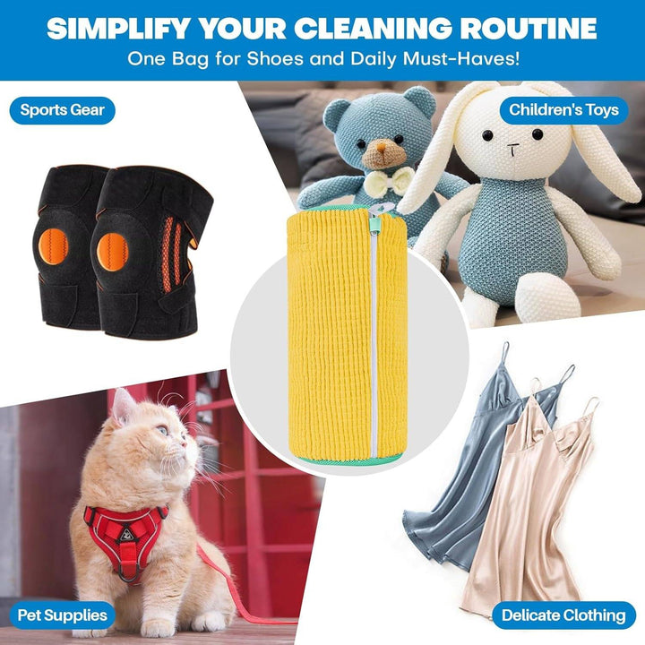 Sneaker Washing Bag with 1,000 Soft Bristles for Machine Washing