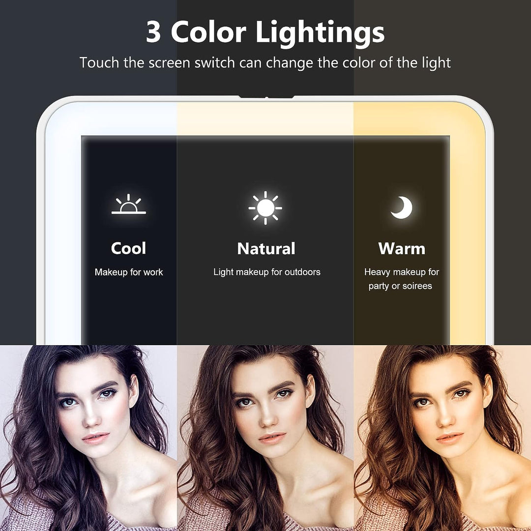 Rechargeable Lighted Travel Makeup Mirror with 10X Magnification
