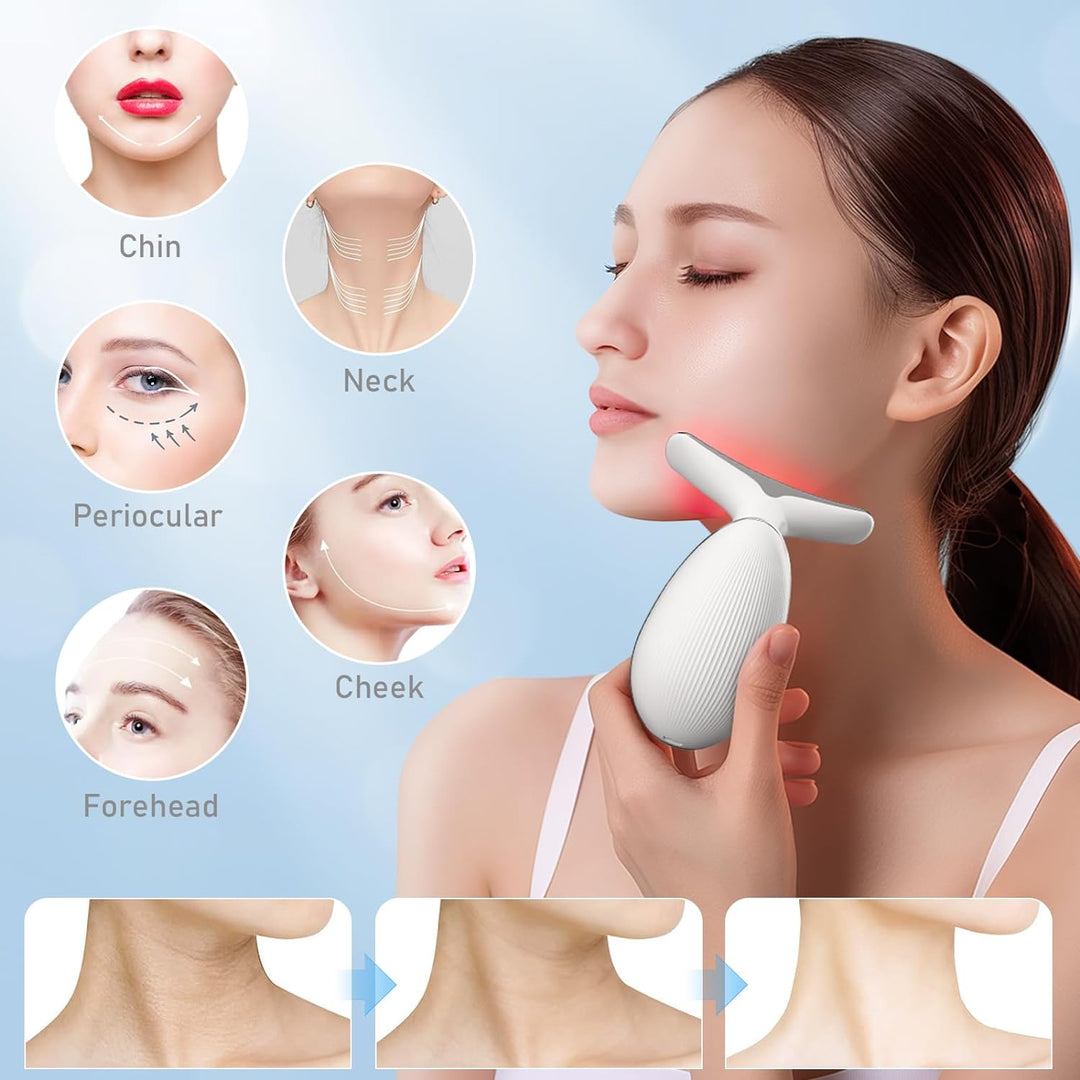 Heated Face and Neck Massager with 7 Light Modes