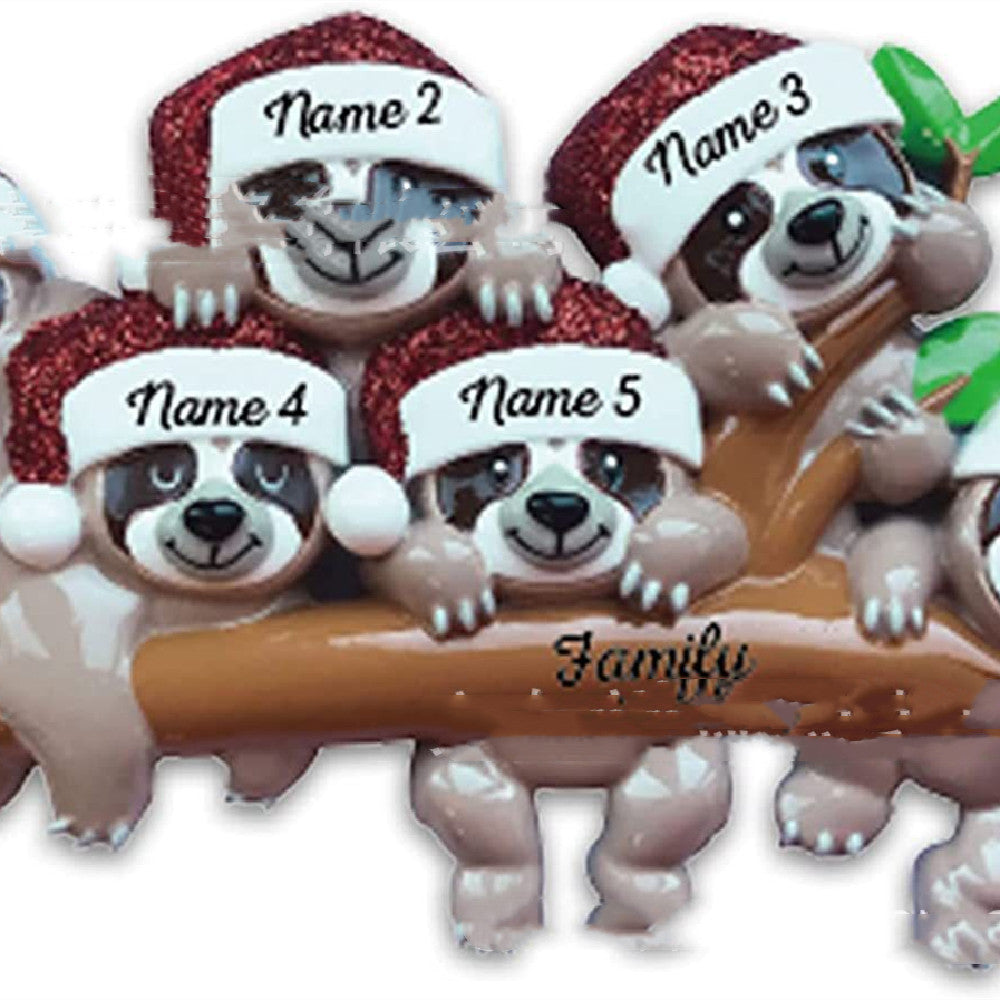 Personalized Acrylic Family Christmas Ornament with Koalas