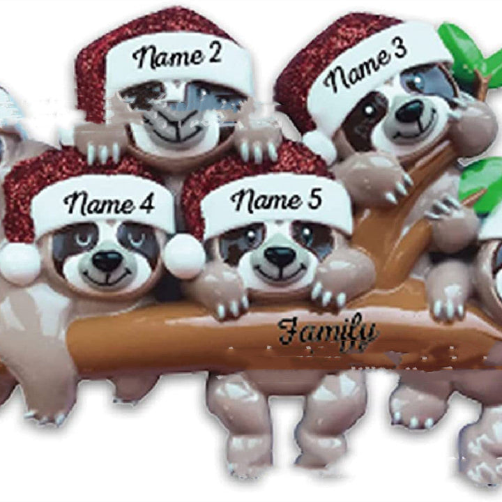 Personalized Acrylic Family Christmas Ornament with Koalas