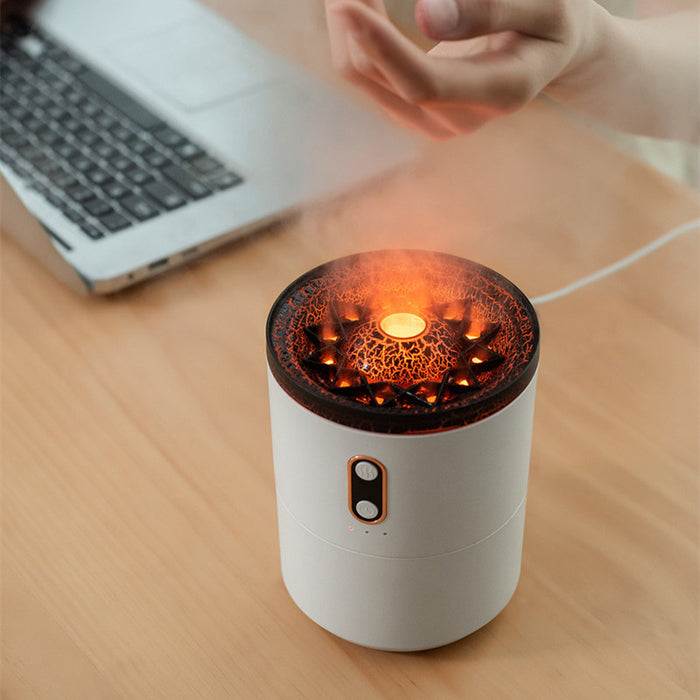 Hendrano Volcano Jellyfish Diffuser with Flame Light and Two Spray Modes