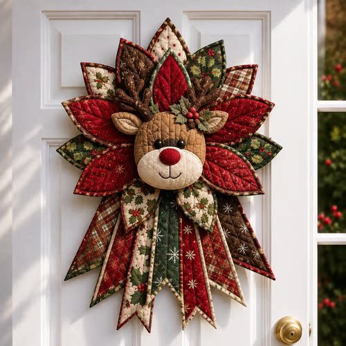 Hendrano Quilted Starburst Christmas Door Hanging Sewing Kit
