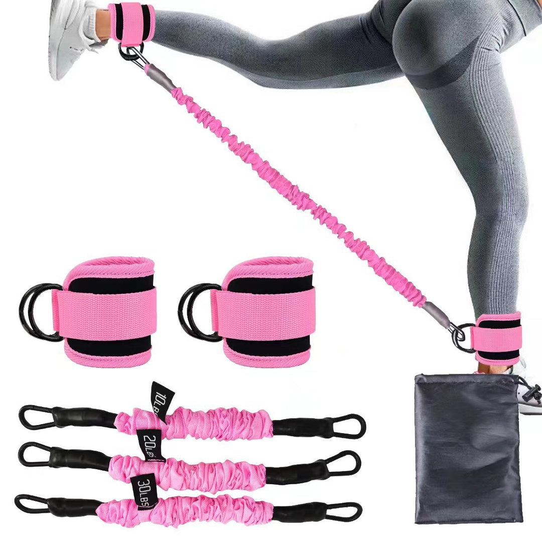 Ankle cuff resistance band set