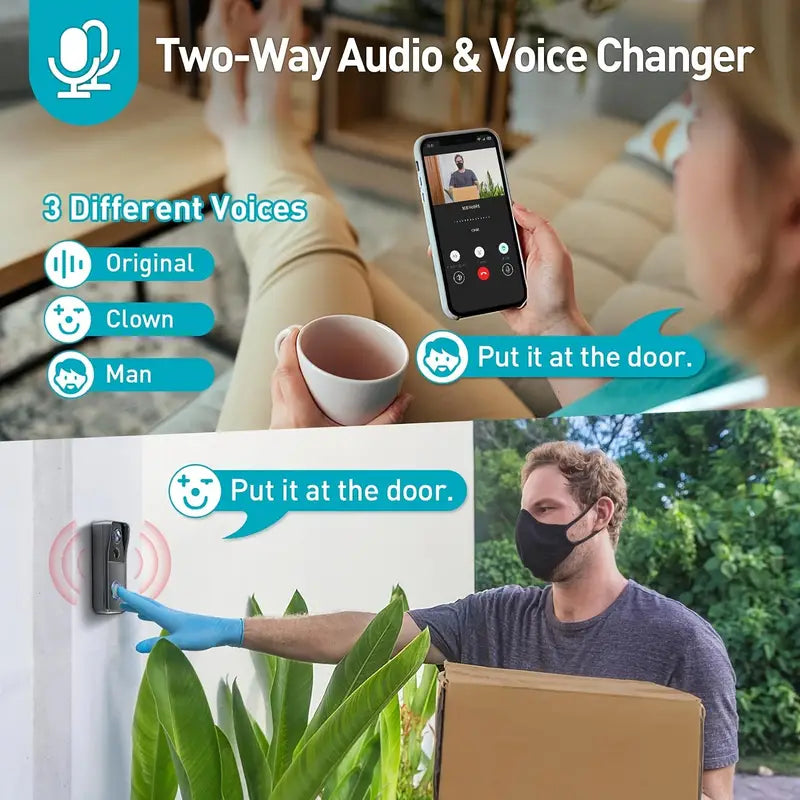 Hendrano™ Wireless WiFi Video Doorbell with 1080p HD and Night Vision
