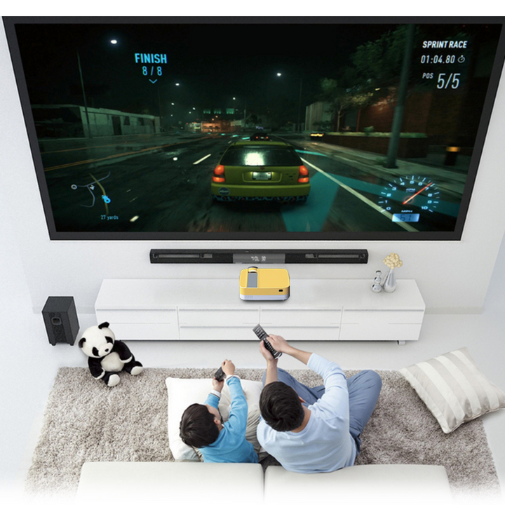 Mini HD Projector with Tripod and Built-In Speakers