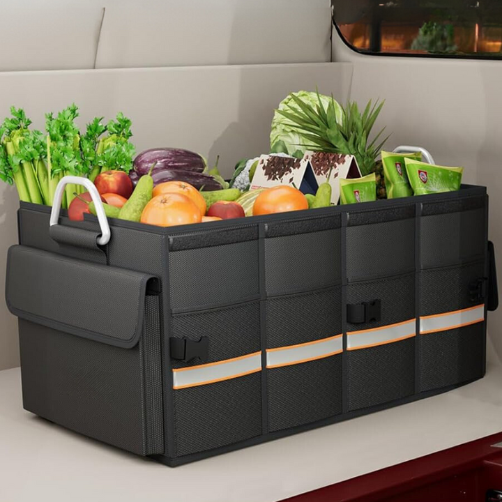 Large Collapsible Car Trunk Organizer with Waterproof Base