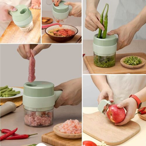 4-in-1 Electric Food Cutter to Chop, Slice, Shred and Grate
