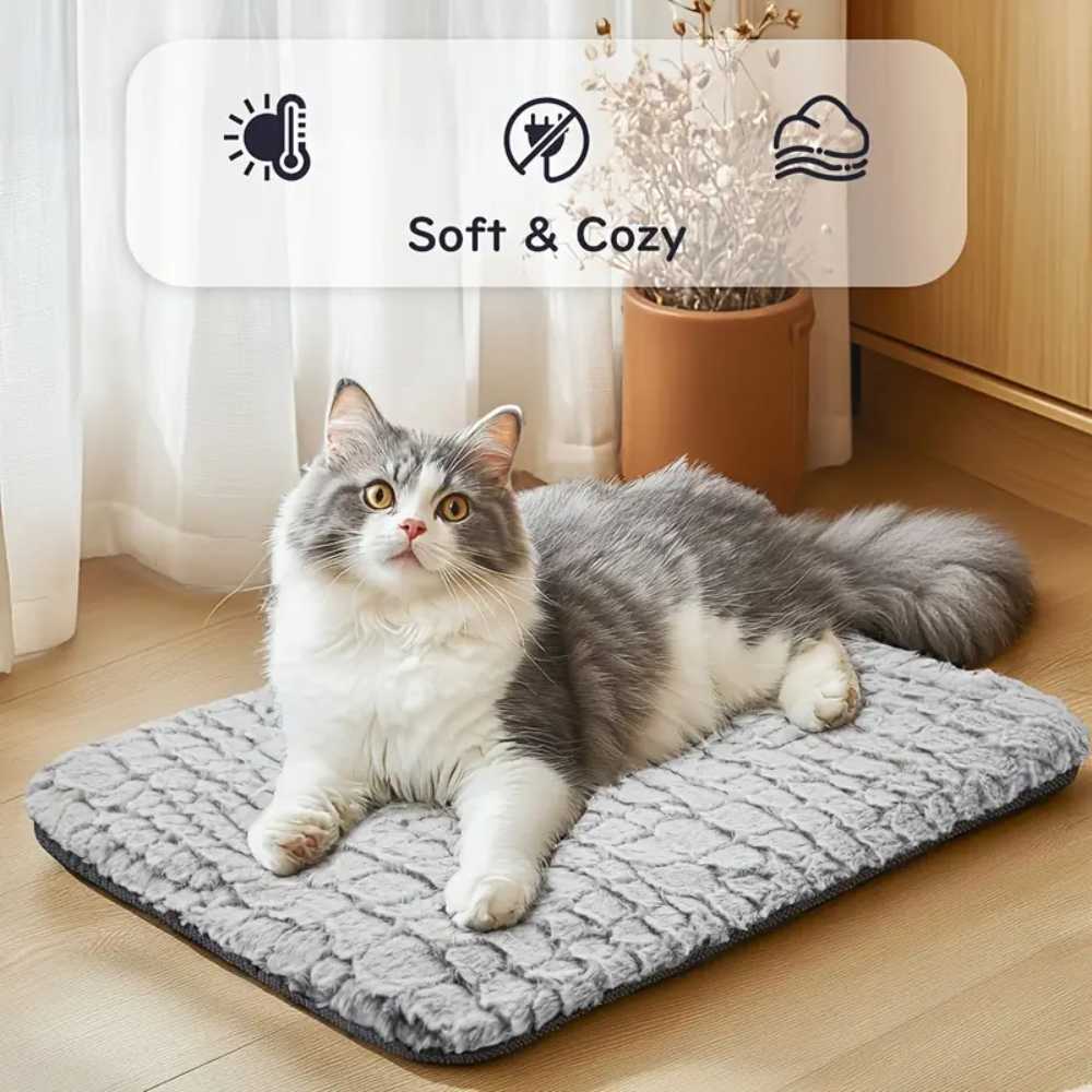 Cat Heating Pad with Removable Cover and Non-Slip Bottom