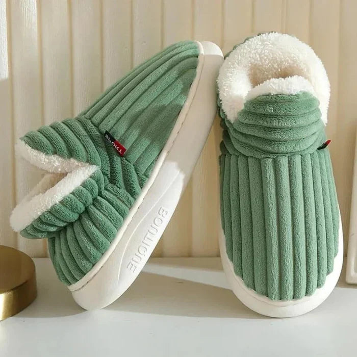 Ultra-Soft Flannel Fleece Slippers with Non-Slip Sole