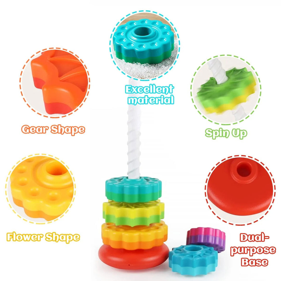 Hendrano™ Spinning Stacking Toy with Six Colorful Spiral Discs