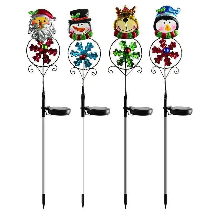 Solar Snowman Yard Stake Light for Christmas Walkways