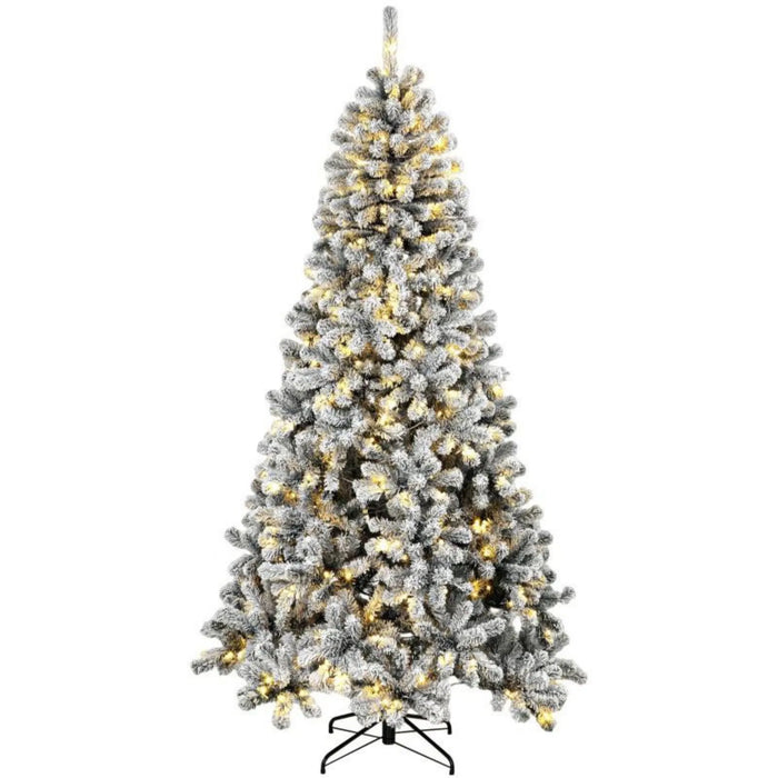Hendrano 6 ft Flocked Northern Pine Christmas Tree with 250 LEDs