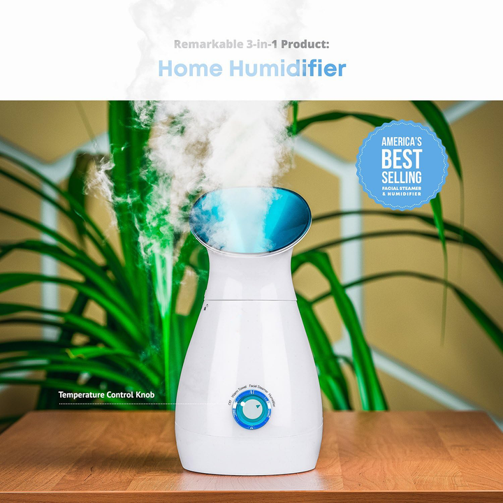 Nano Ionic Facial Steamer with 200 ml Tank and Auto Shut-Off