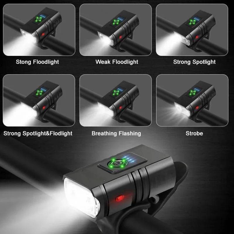 Hendrano™ 1000 Lumen Rechargeable Bike Headlight and Taillight Set
