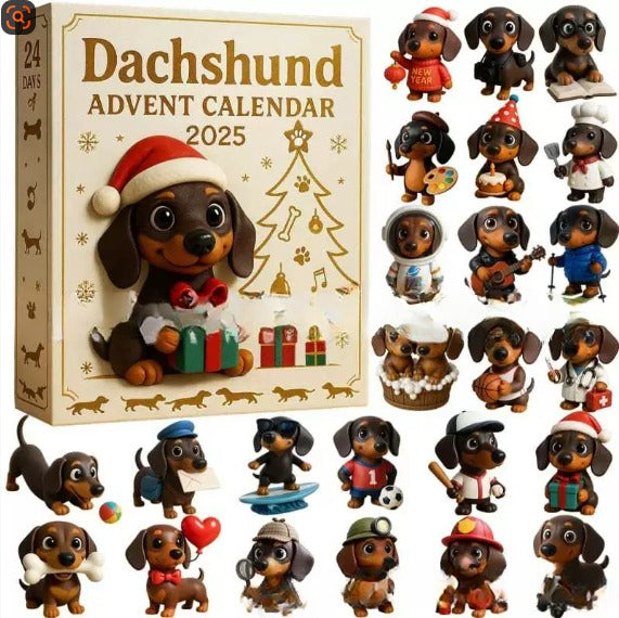 Advent calendar box with acrylic Christmas ornaments