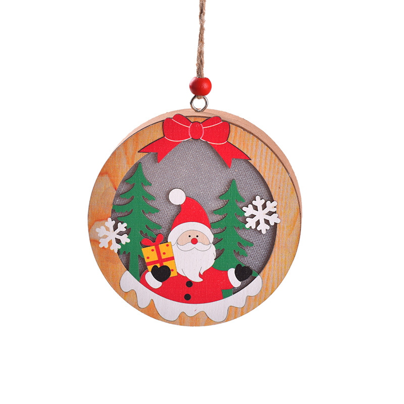 Hendrano™ Wooden Christmas Tree Hanging Light Box with Twine Loop