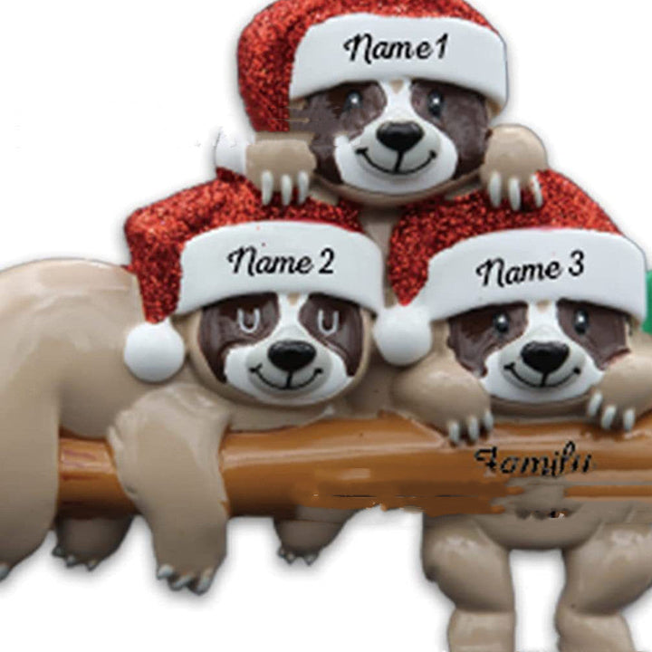 Personalized Acrylic Family Christmas Ornament with Koalas