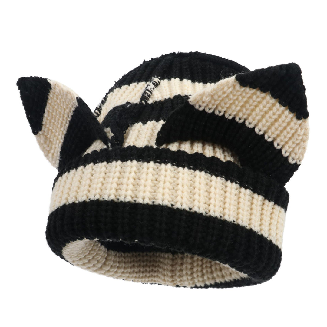 Chunky knit cat ear beanie