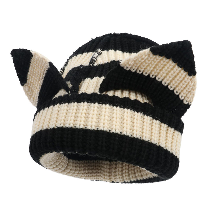 Chunky knit cat ear beanie