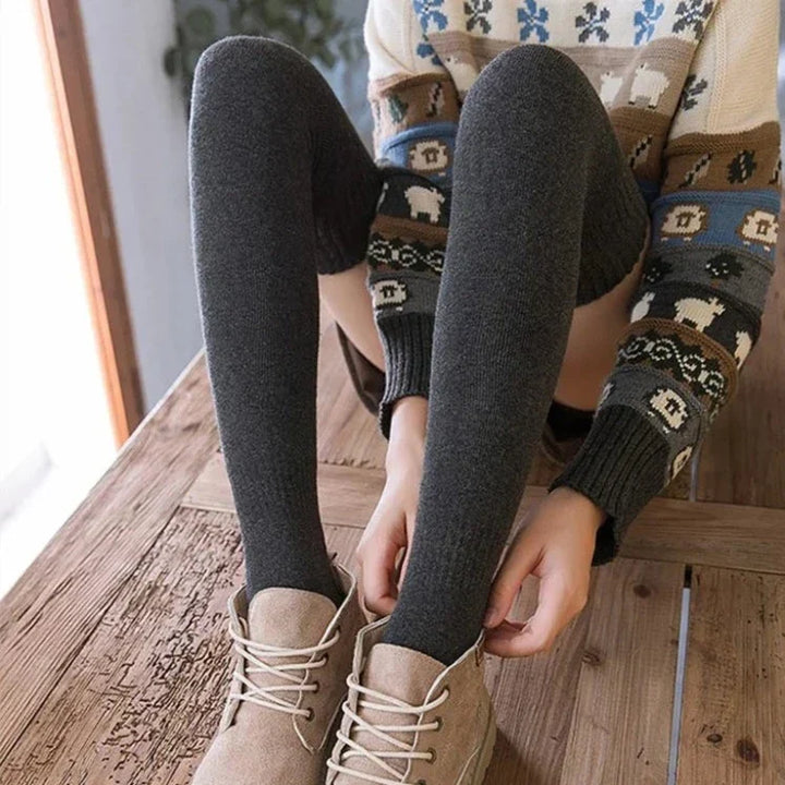 Cable Knit Over-the-Knee Socks – Warm, Stretchy and Chic