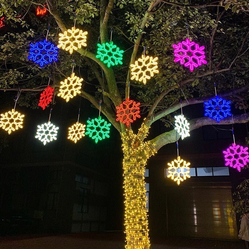 Frosted Snowflake LED Light for Indoor and Outdoor Decor