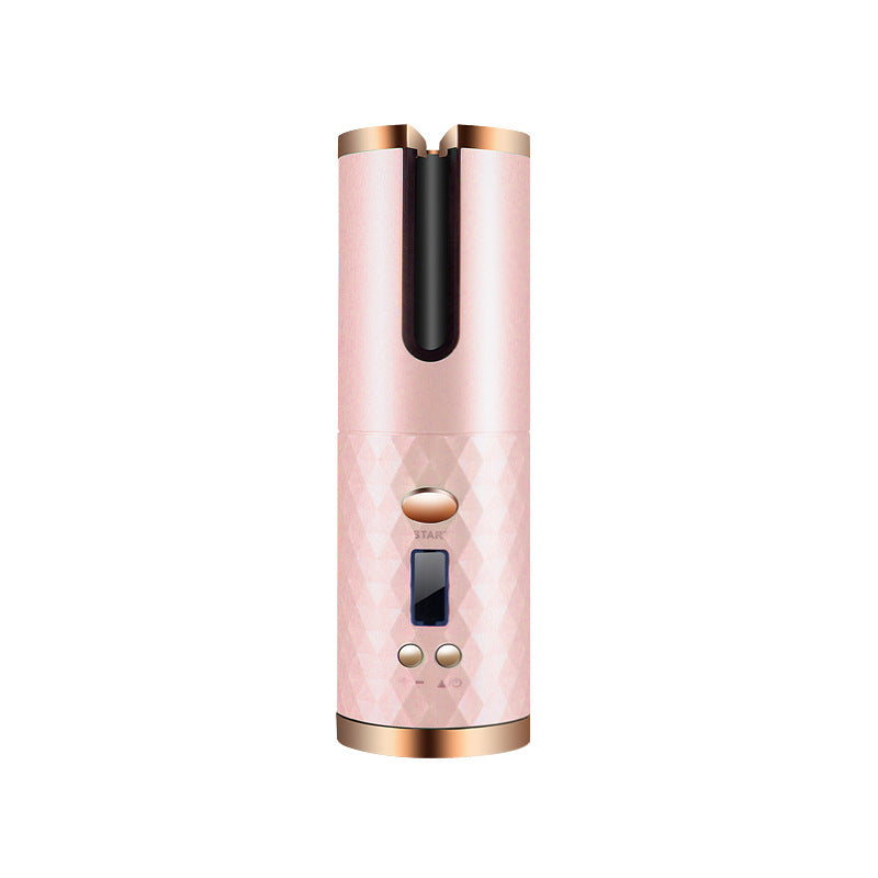 Cordless automatic rotating hair curler