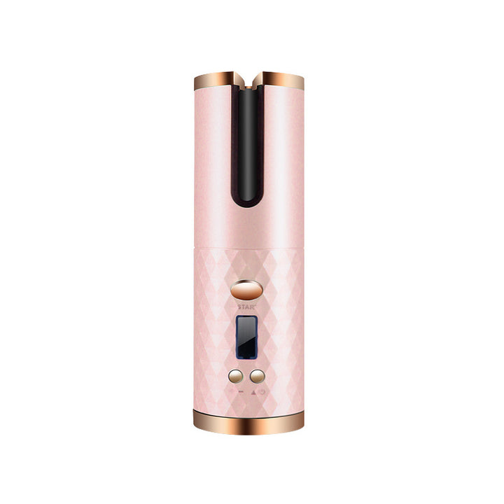 Cordless automatic rotating hair curler