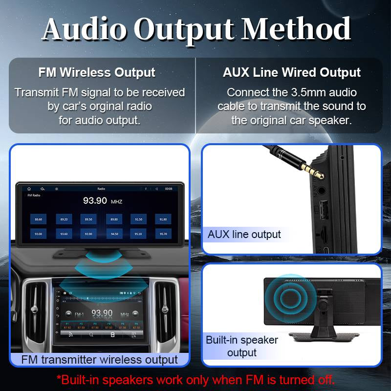 10.26-Inch Touchscreen Car Stereo with CarPlay and Backup Camera