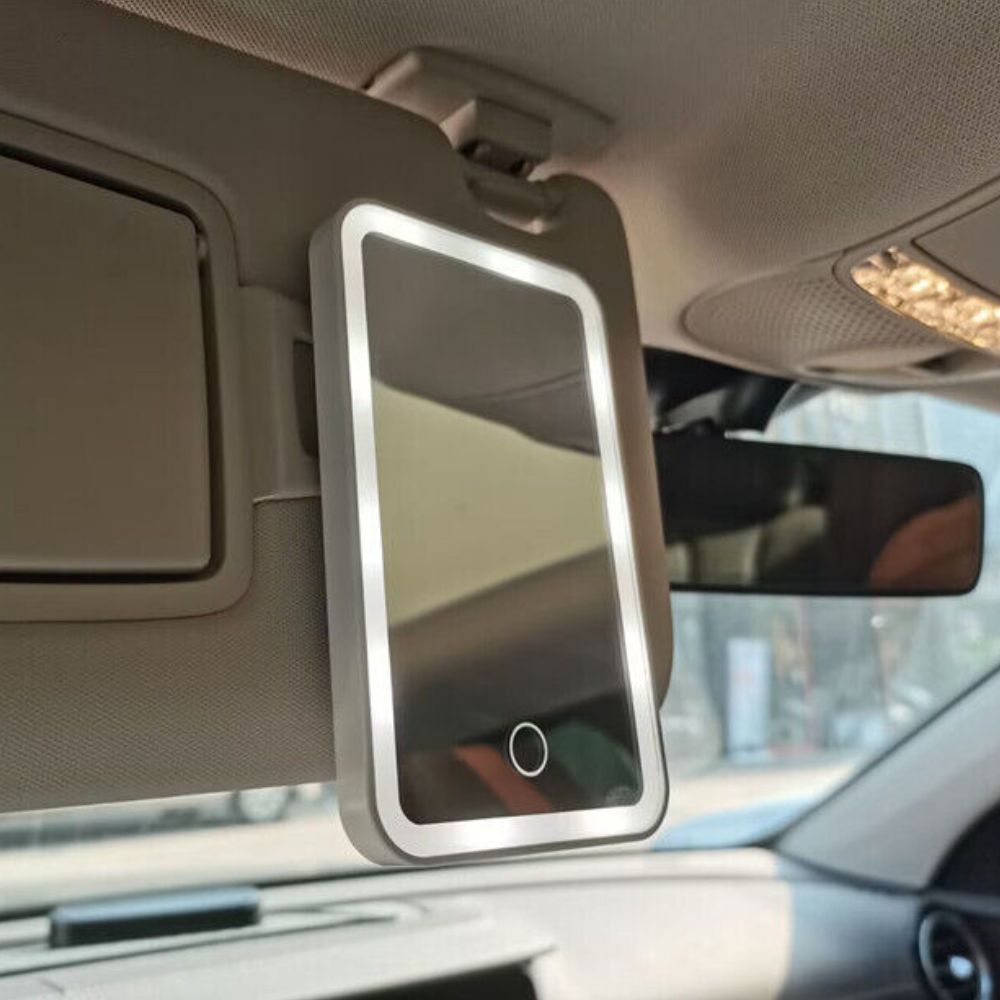 Lighted LED Car Visor Mirror with Dimmable Brightness