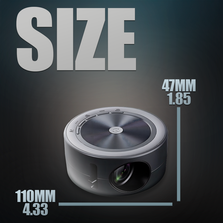 Mini Portable Projector with 1080P Support, Power Bank Ready