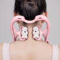 Handheld neck roller massager with handles