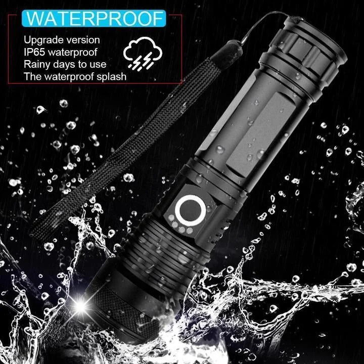 Hendrano™ Rechargeable XHP50 LED Flashlight with Zoom and Battery Indicator
