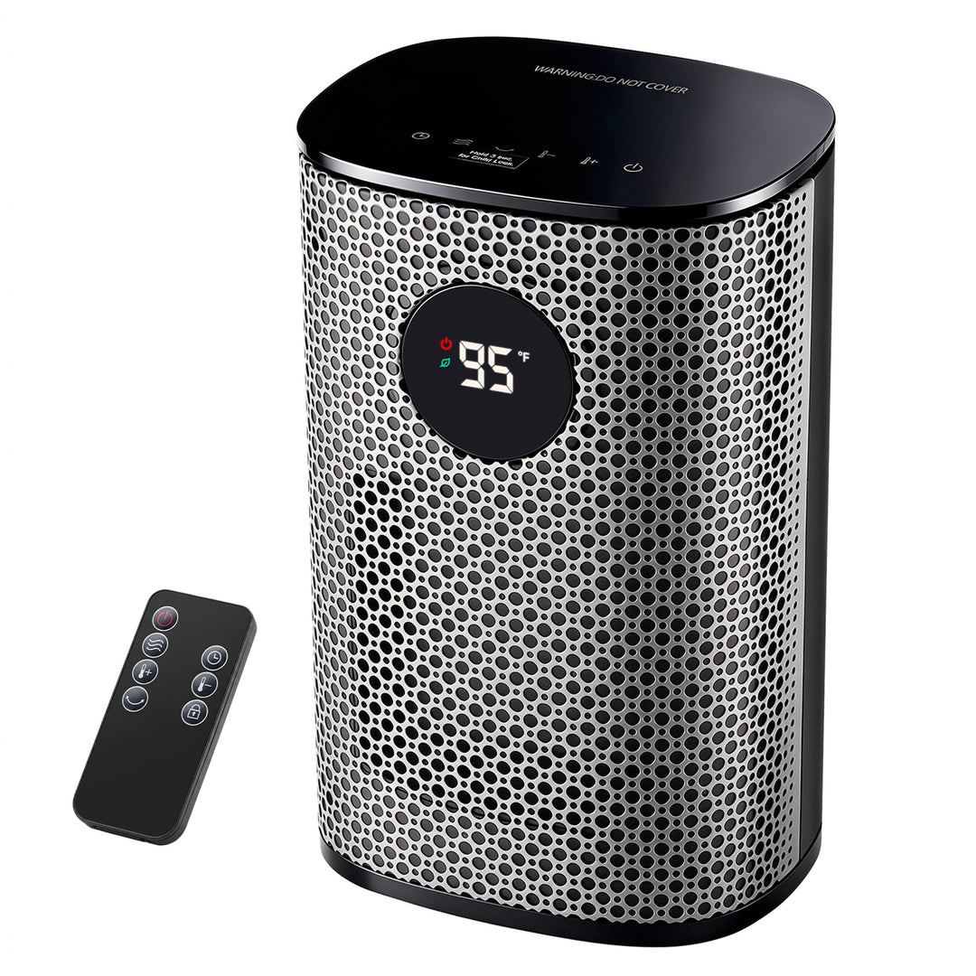 Gold ceramic tower heater with digital display