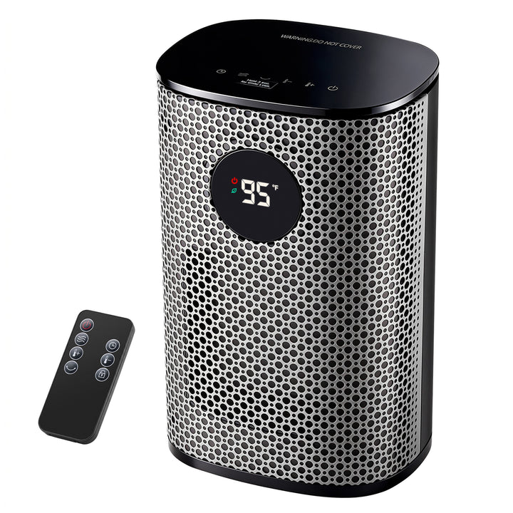 Gold ceramic tower heater with digital display