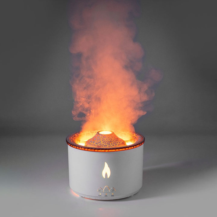 Volcano Flame Diffuser with Jellyfish Mist Rings and Timer